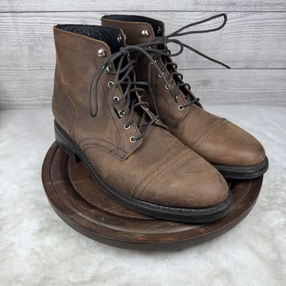 Thursday Boots Captain Brown Classic Rugged Resilient Leather Mens Sz 11 Cap Toe